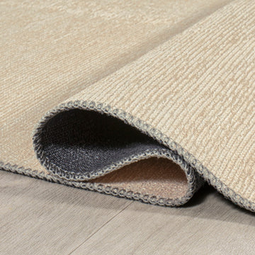 Demie Minimalist Graphic Circle Machine-washable Area Rug